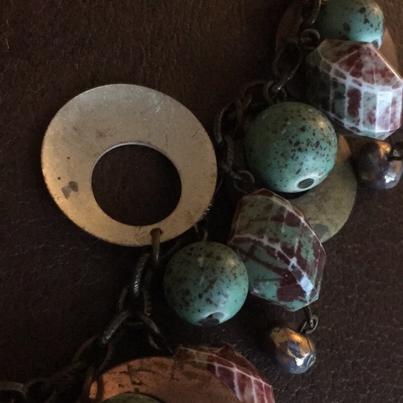 Turquoise Beaded Chain Necklace - Picture 5 of 9